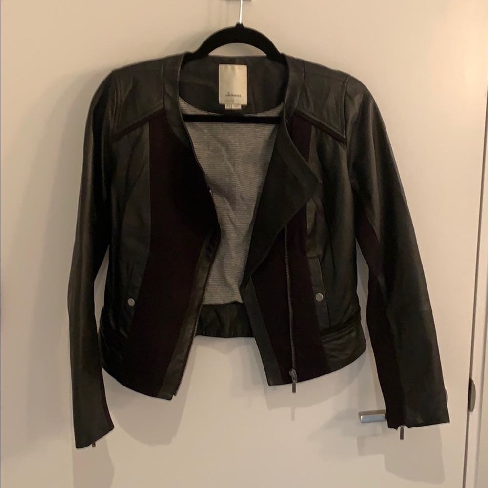Anthropologie mixed media jacket by Elevenses